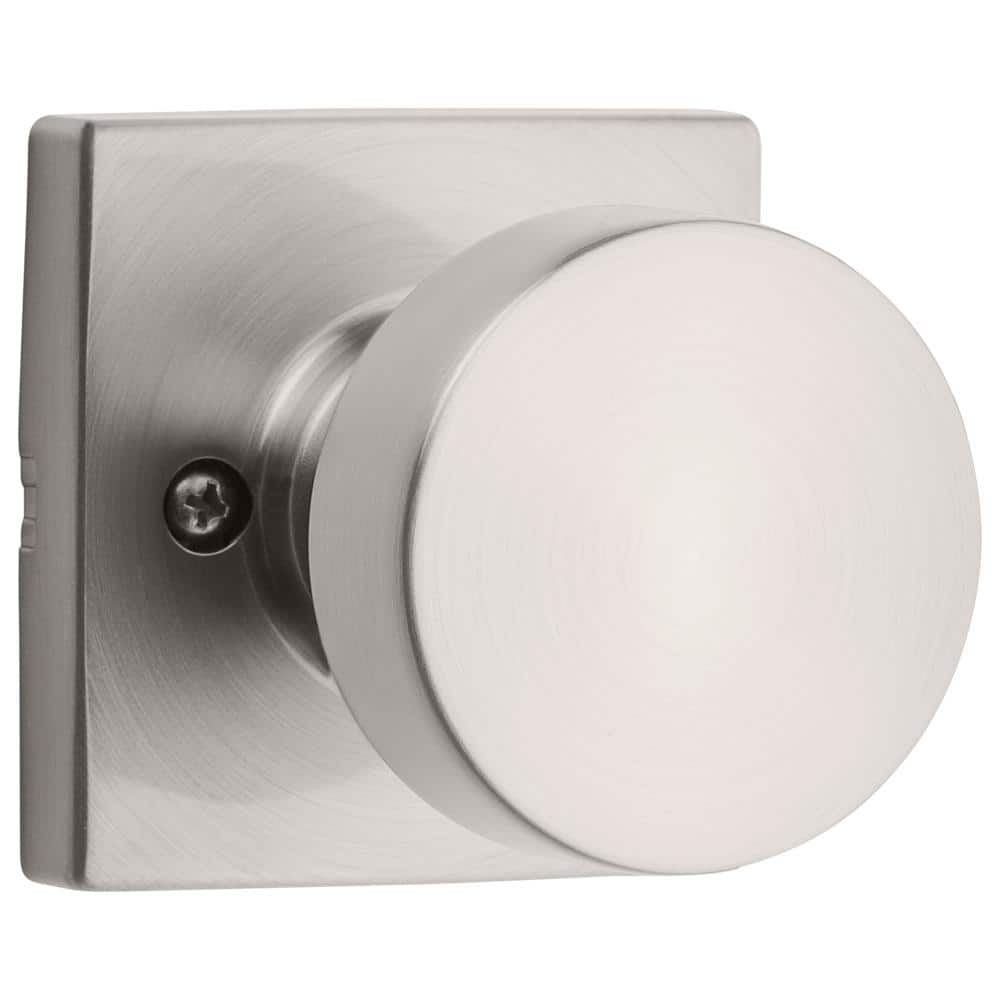 Kwikset Pismo Satin Nickel Square Half-Dummy Flat Door Knob