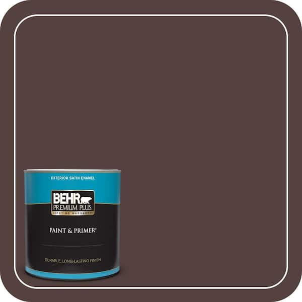 BEHR PREMIUM PLUS #BNC-21 Double Espresso Enamel Interior Stain-Blocking Paint and Primer (2)