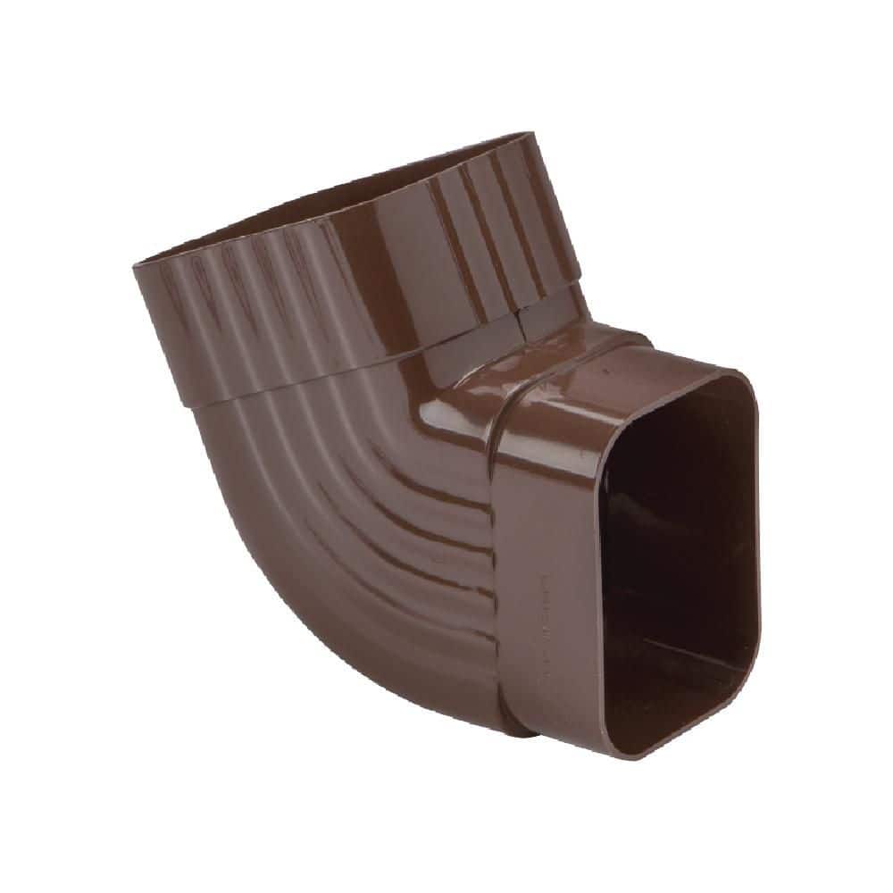 Amerimax Home Products 2 in. x 3 in. Brown Vinyl Downspout B-Elbow