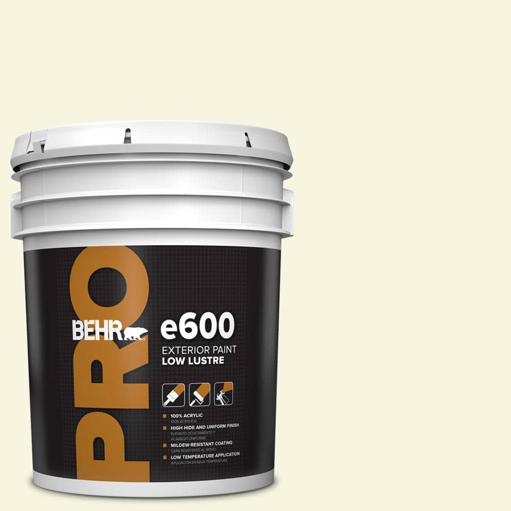 BEHR PRO 5 gal. #400C-1 White Jasmine Low Luster Exterior Paint