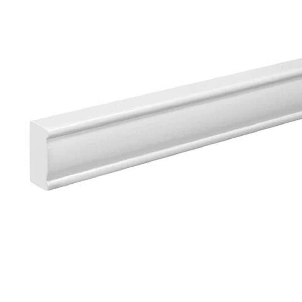 Hampton Bay Avondale/Leyton 1.5 in. W x 91.5 in. H Decorative Edge Moulding in Alpine White