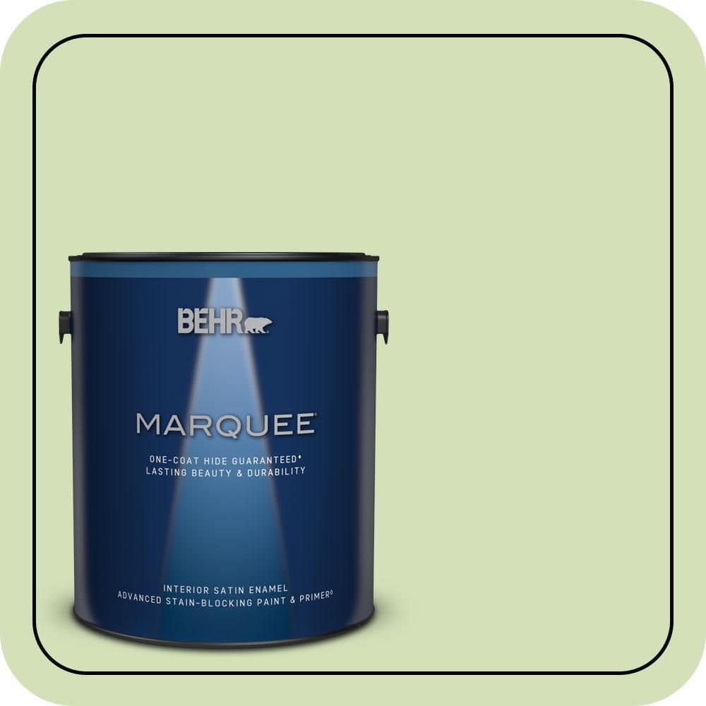 BEHR MARQUEE 1 gal. #MQ4-45 Spring Glow One-Coat Hide Satin Enamel Interior Paint & Primer