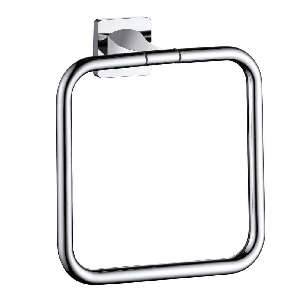 ATKING Bath Wall Mounted Towel Ring Hand Towel Holder in Spot Resist Chrome (1)
