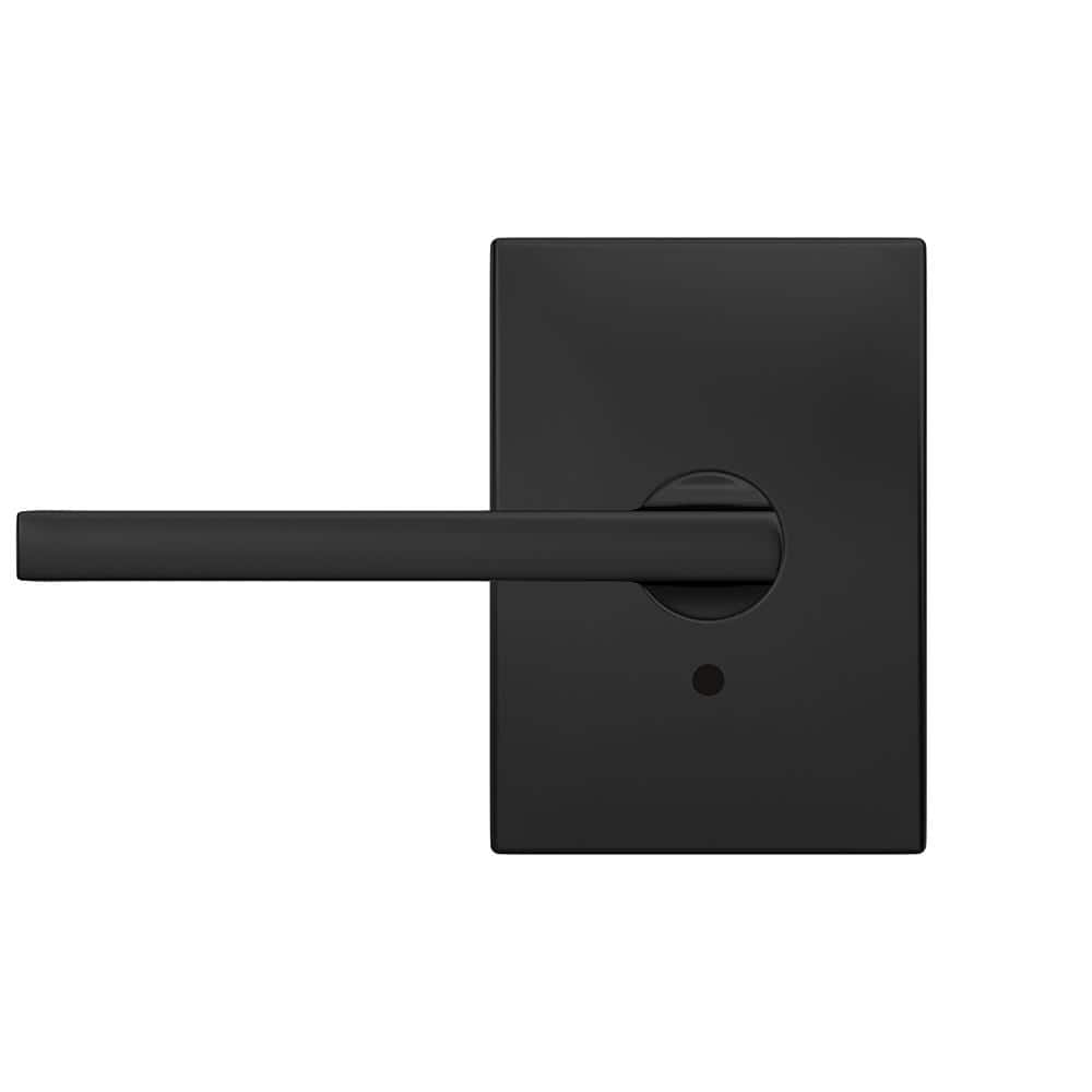 Schlage Custom Latitude Matte Black Dummy Door Handle with Century Trim (2-Pack) (3)