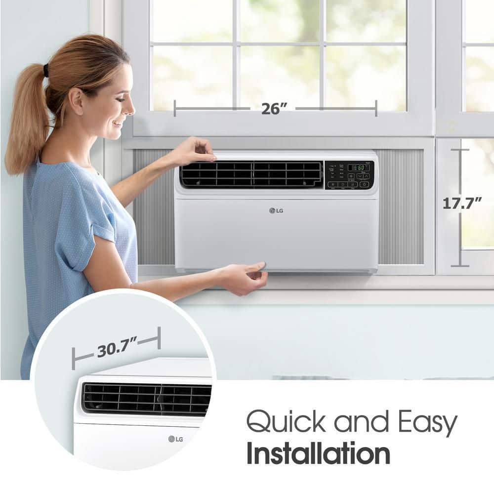 LG 23,500 BTU 230/208-Volt Window Air Conditioner Unit Cools 1450sq. ft. w/ Dual Inverter,Wi-Fi Enabled and Remote in White (3)