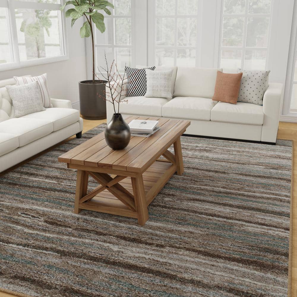 Home Decorators Collection Shoreline Multi 8 ft. x 10 ft. Striped Area Rug (4)