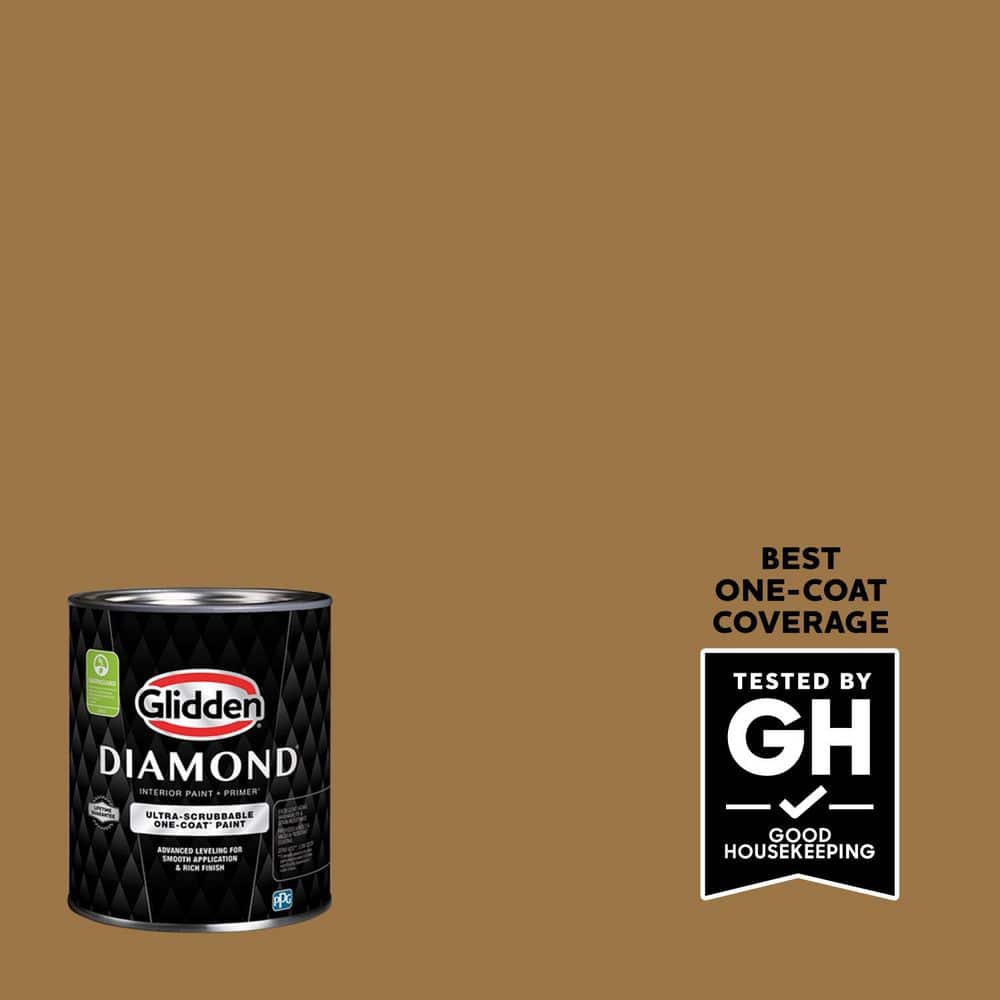 Glidden Diamond 1 qt. PPG1090-7 Sugar Maple Eggshell Interior Paint with Primer