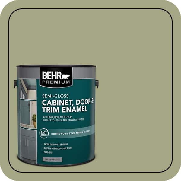 BEHR PREMIUM 1 gal. #S370-4 Rejuvenation Semi-Gloss Enamel Interior/Exterior Cabinet, Door & Trim Paint (2)