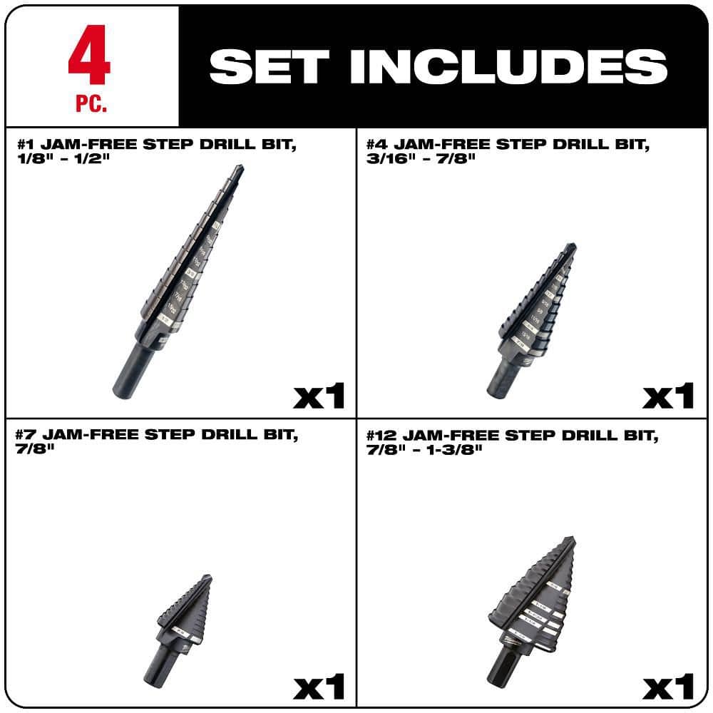 Milwaukee Step Drill Bit Set (3)