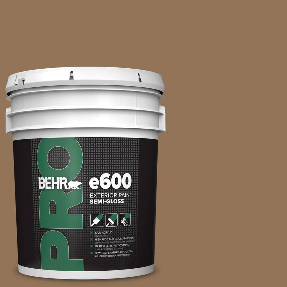 BEHR PRO 5 gal. #290F-6 Warm Earth Semi-Gloss Exterior Paint