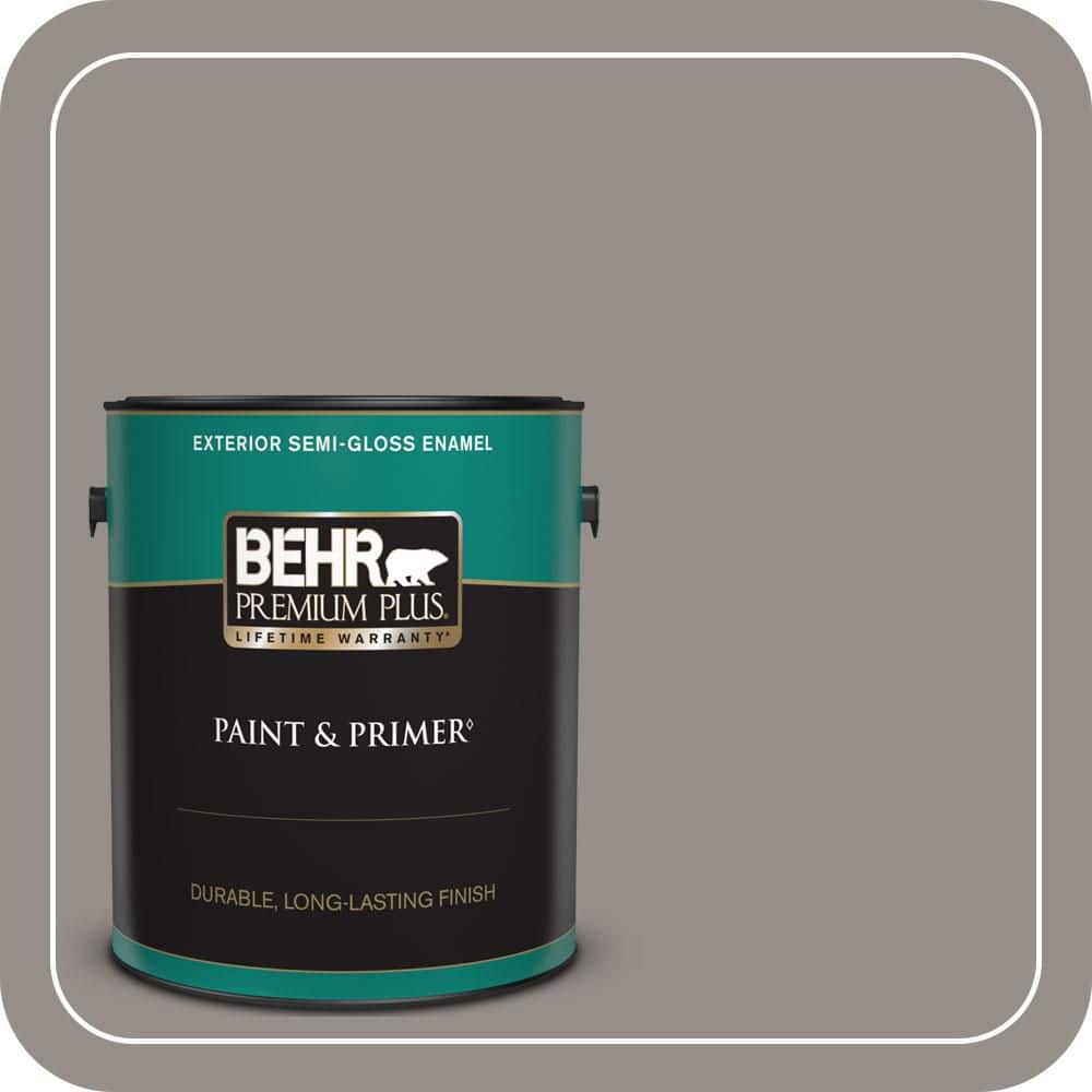 BEHR PREMIUM PLUS 1 gal. #QE-59 Water Tower Semi-Gloss Enamel Exterior Paint & Primer