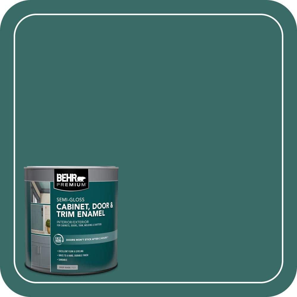 BEHR PREMIUM 1 qt. #M450-7 Beta Fish Semi-Gloss Enamel Interior/Exterior Cabinet, Door & Trim Paint
