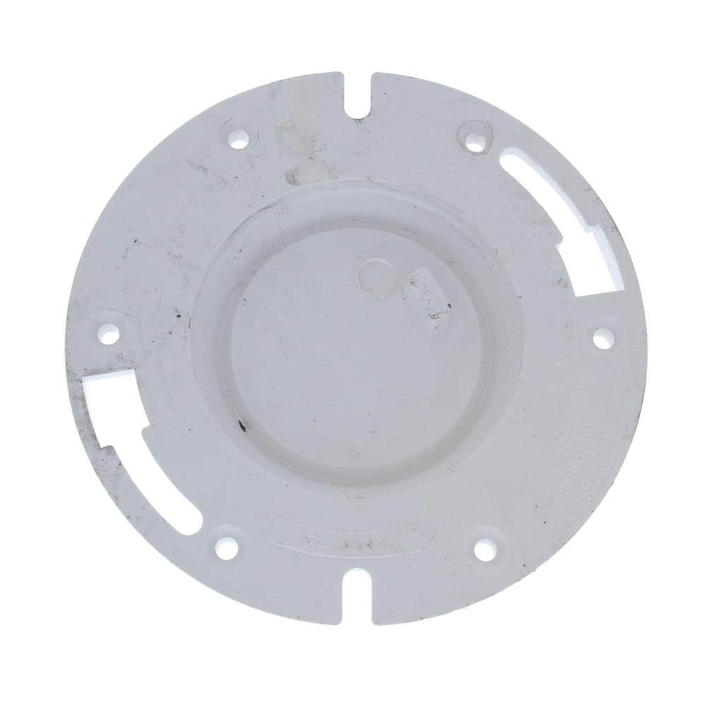 JONES STEPHENS 7 in. O.D. Plumbfit PVC Closet (Toilet) Flange With Knockout, Fits Over 3 in. or Inside 4 in. Schedule 40 DWV Pipe (2)
