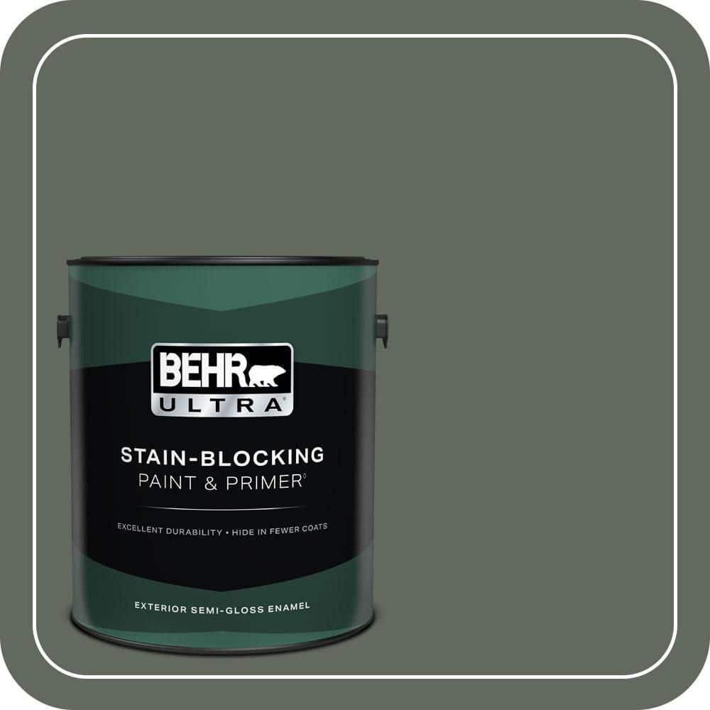 BEHR ULTRA 1 gal. #N410-6 Pinecone Hill Semi-Gloss Enamel Exterior Paint & Primer