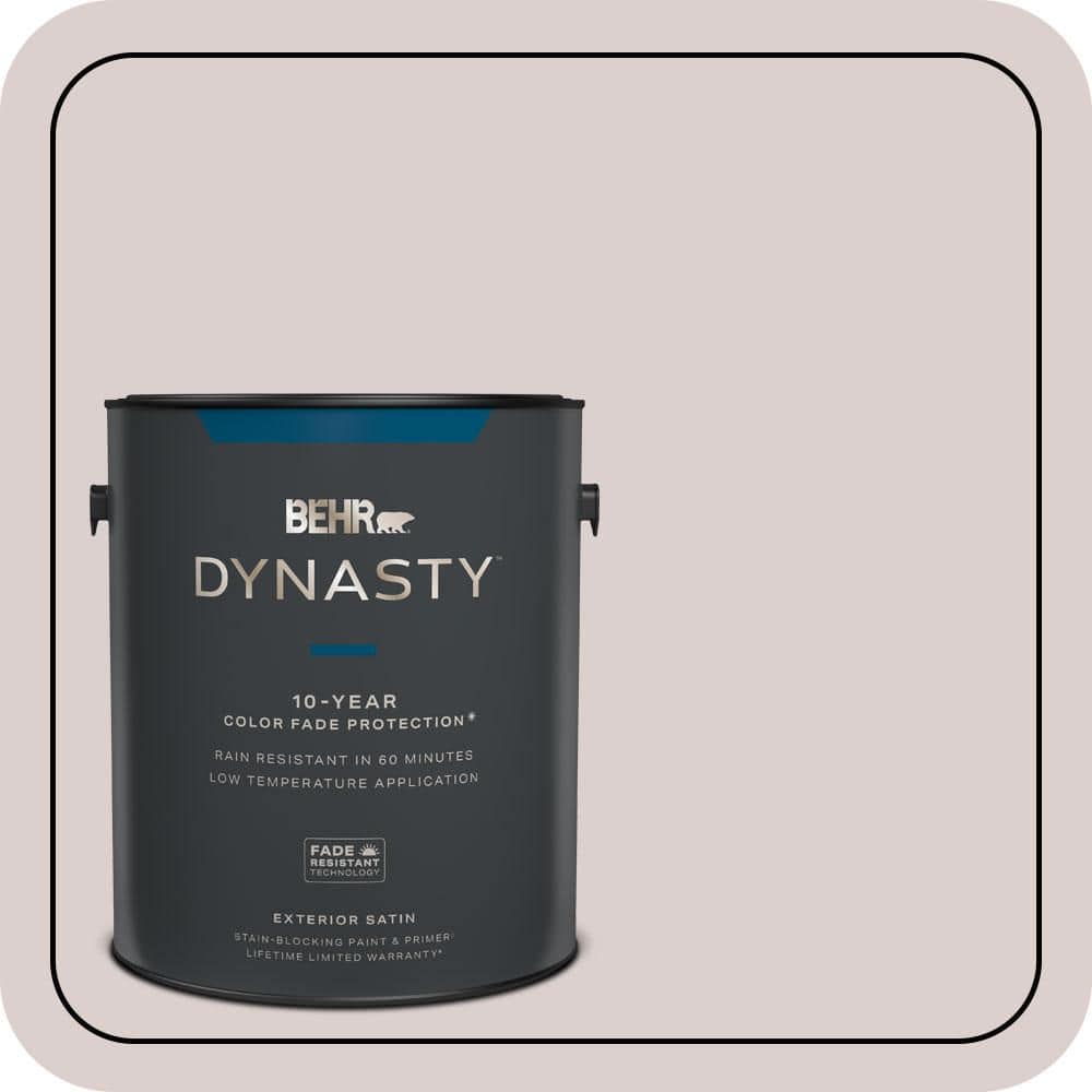 BEHR DYNASTY 1 gal. #N130-1 Pearls and Lace Satin Enamel Exterior Stain-Blocking Paint & Primer