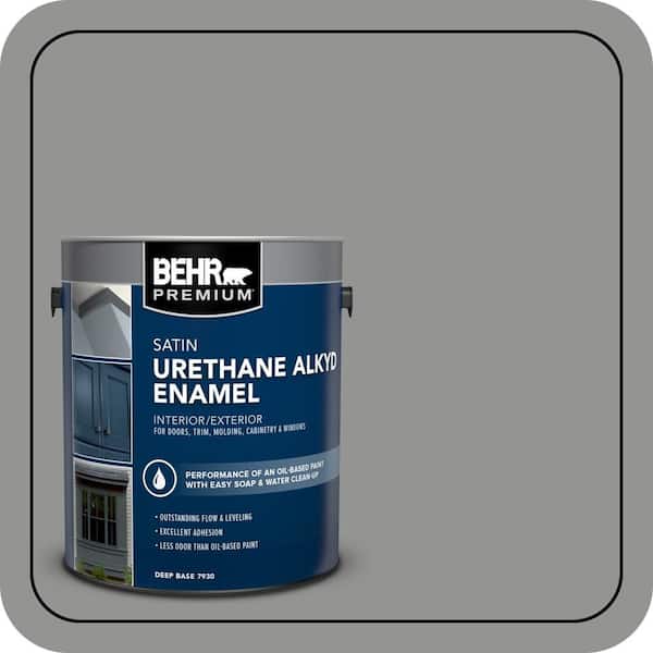BEHR PREMIUM 1 gal. #780F-5 Anonymous Urethane Alkyd Satin Enamel Interior/Exterior Paint (2)