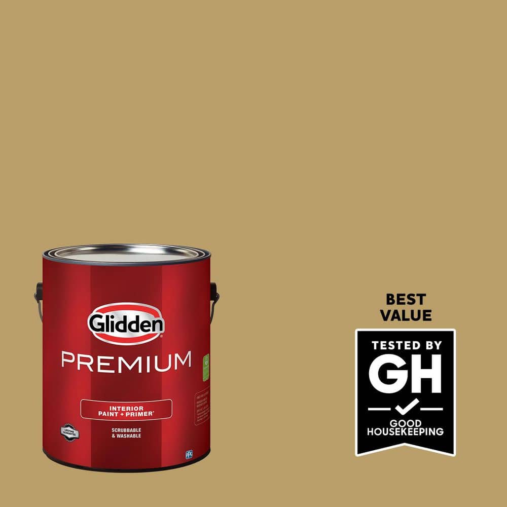 Glidden Premium 1 gal. PPG1105-6 Buffalo Hide Semi-Gloss Interior Latex Paint