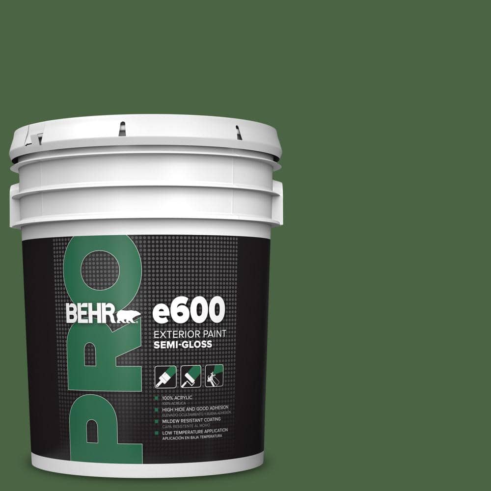 BEHR PRO 5 gal. #S400-7 Deep Viridian Semi-Gloss Exterior Paint
