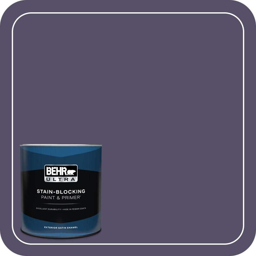 BEHR ULTRA 1 qt. #650F-7 Violet Eclipse Satin Enamel Exterior Paint & Primer