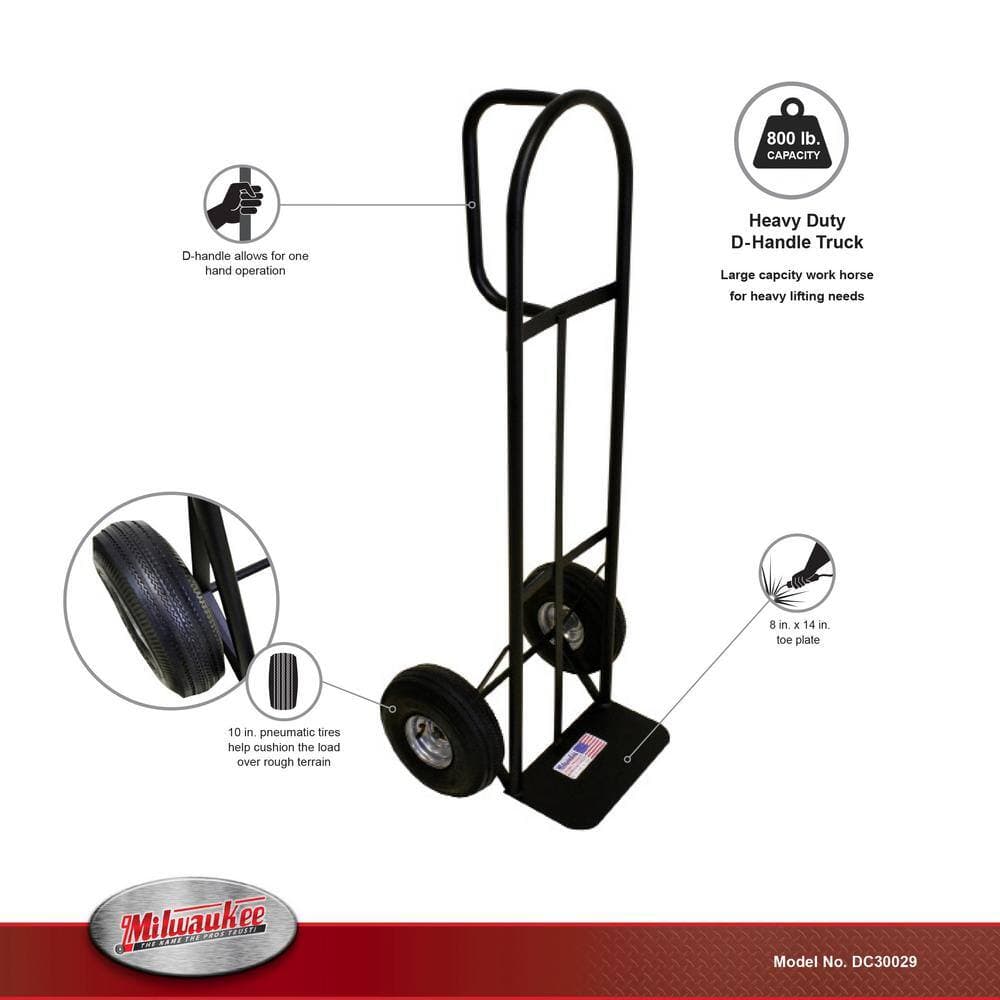 Milwaukee 800 lb. Capacity D-Handle Truck (2)