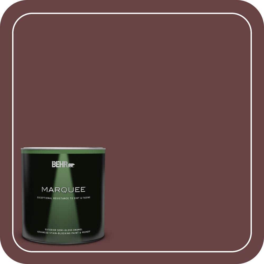 BEHR MARQUEE 1 qt. #MQ1-14 Twinberry Semi-Gloss Enamel Exterior Paint & Primer (1)