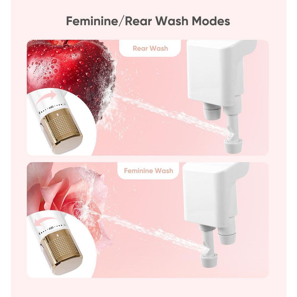 Anqtovp Dual Nozzle Bidet Attachment with Adjustable Water Pressure, Non-Electric Toilet Accessory for Rear and Feminine Wash (3)