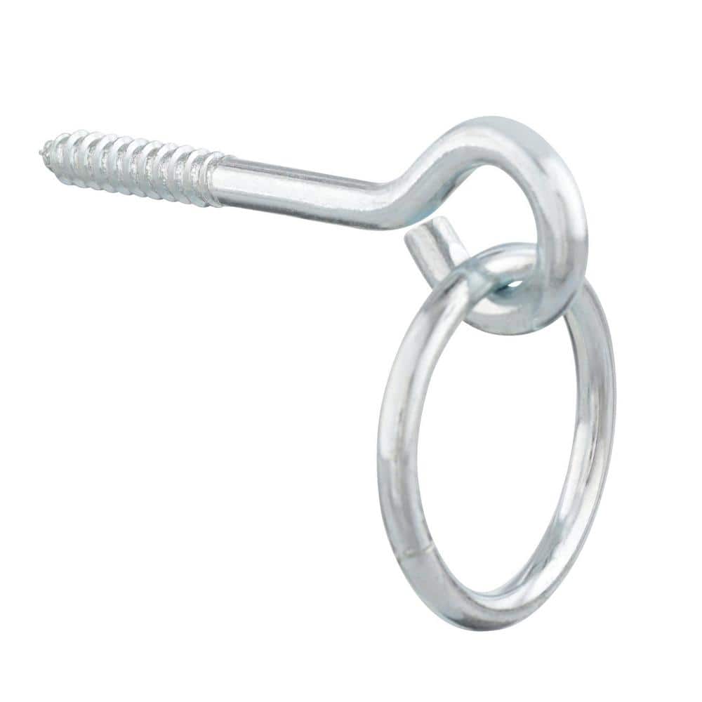 Everbilt 2 in. Zinc-Plated Hitching Ring with Screw Eye (2)