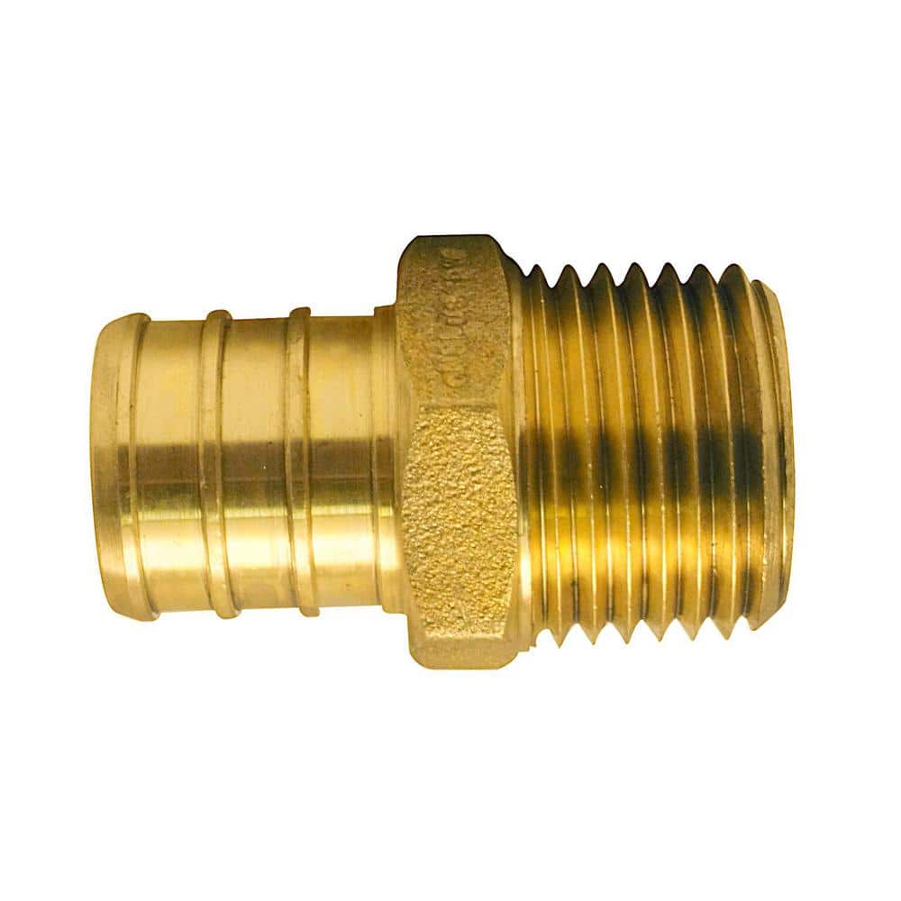 Apollo 3/4 in. Brass PEX-B Barb x 1/2 in. MNPT Reducing Adapter