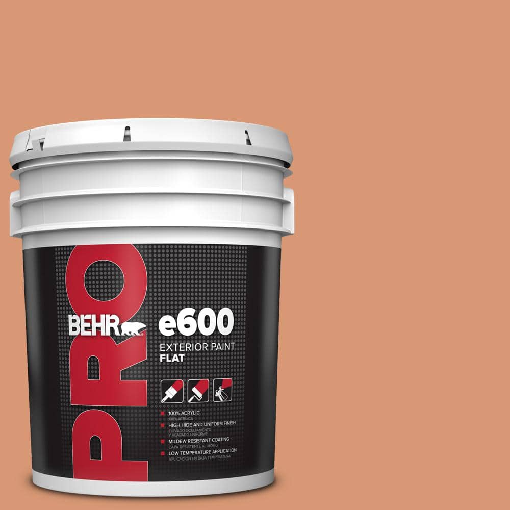 BEHR PRO 5 gal. #M210-5 Candied Yams Flat Exterior Paint