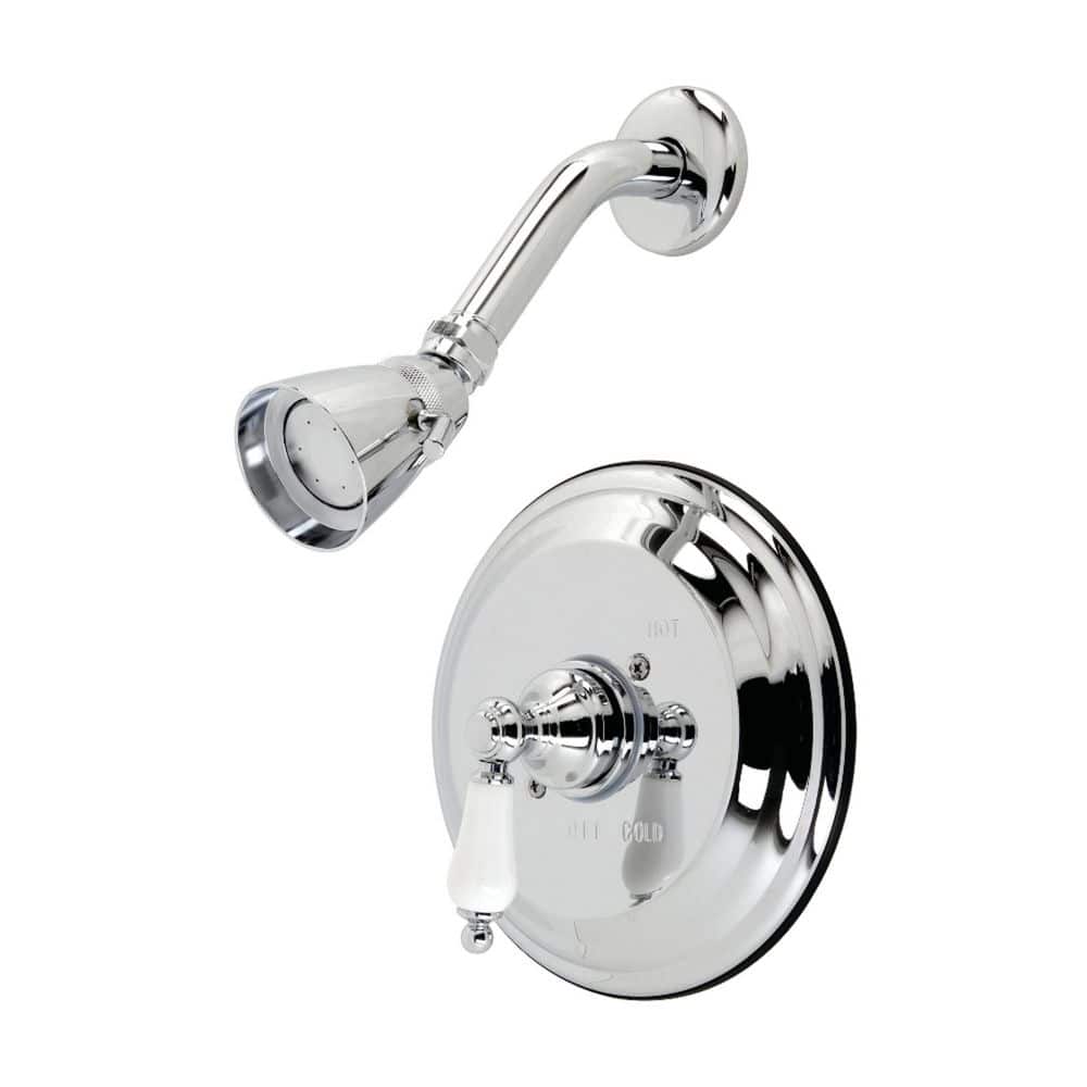 Kingston Brass Restoration Single-Handle 1-Spray Shower Faucet in 1.8 GPM Polished Chrome (Valve Included) (1)