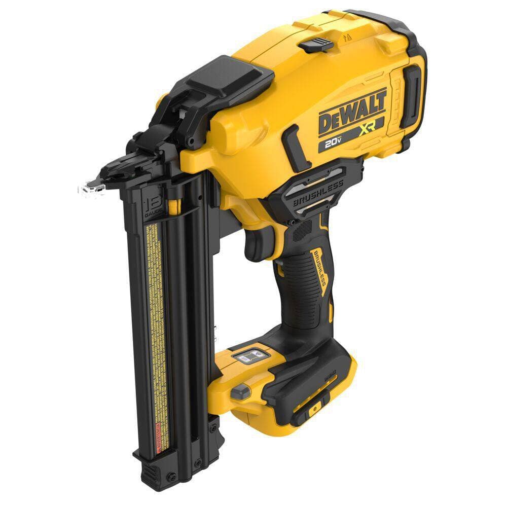 DEWALT 20V MAX XR 18-Gauge Cordless Brad Nailer and 20V MAX XR Cordless 15-Gauge Angled Finish Nailer (Tools Only) (3)