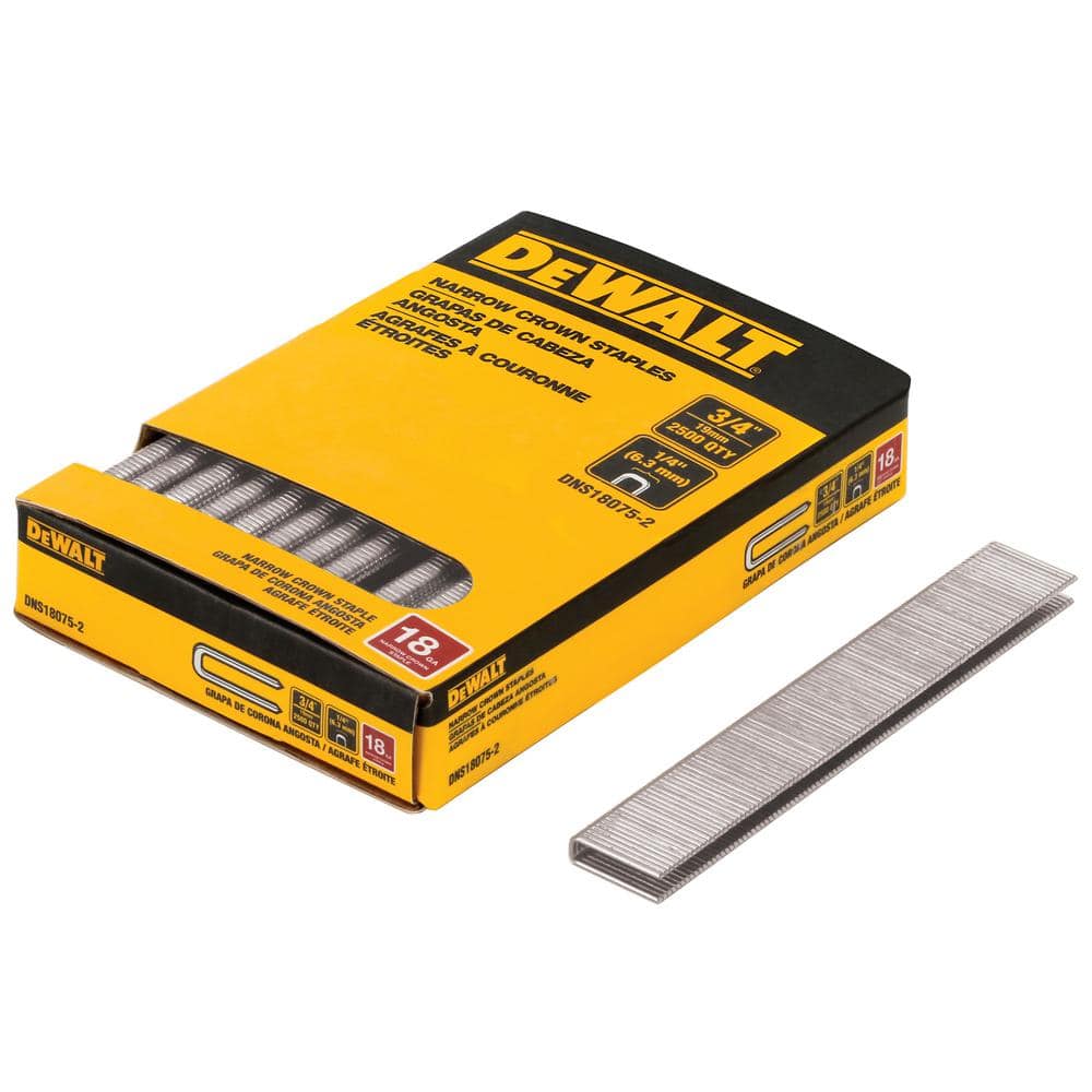 DEWALT 1/4 in. 7/8 in. 18-Gauge Glue Collated Crown Staple ( Pieces)