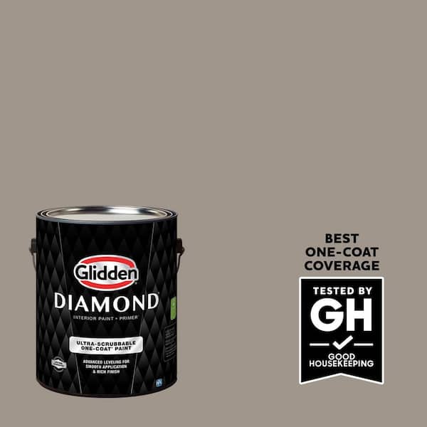 Glidden Diamond 1 gal. PPG1022-4 Rock Slide Flat Interior Paint with Primer