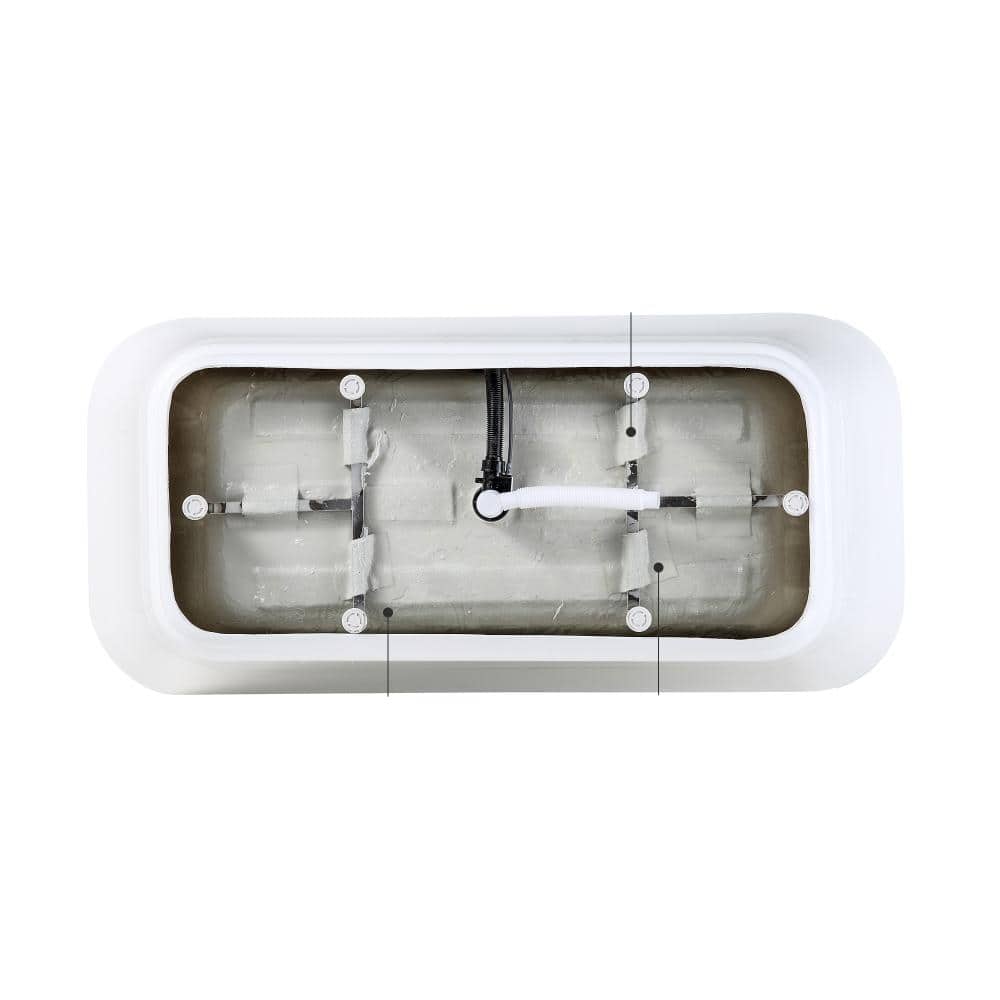 Timussi 29.5 in. Acrylic Freestanding Soaking Bathtub with Chrome Center Drain (4)