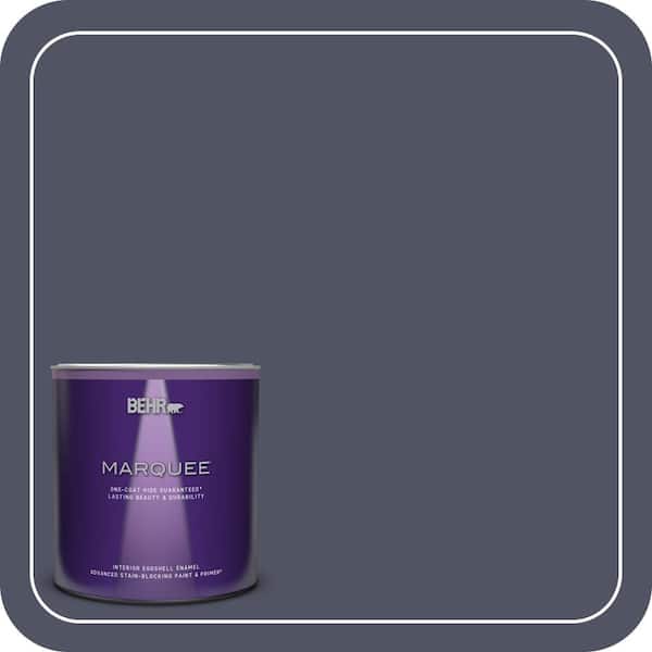 BEHR MARQUEE 1 qt. #630F-7 Black Orchid Eggshell Enamel Interior Paint & Primer (2)