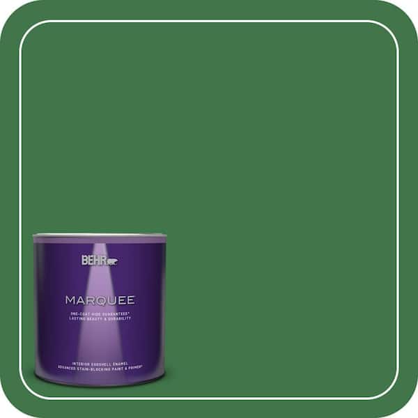 BEHR MARQUEE 1 qt. #P410-7 Grasslands Eggshell Enamel Interior Paint & Primer (2)