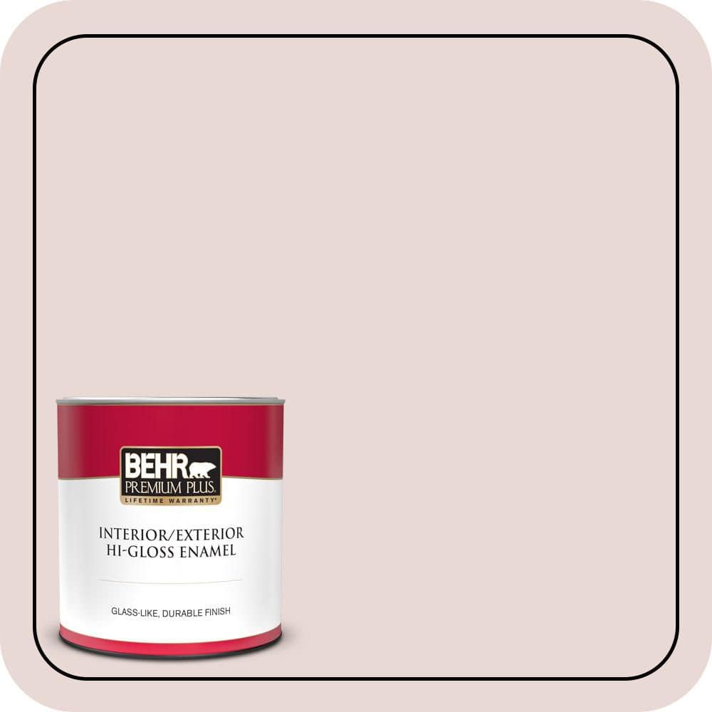 BEHR PREMIUM PLUS 1 qt. #PPU17-07 Vienna Lace Hi-Gloss Enamel Interior/Exterior Paint & Primer