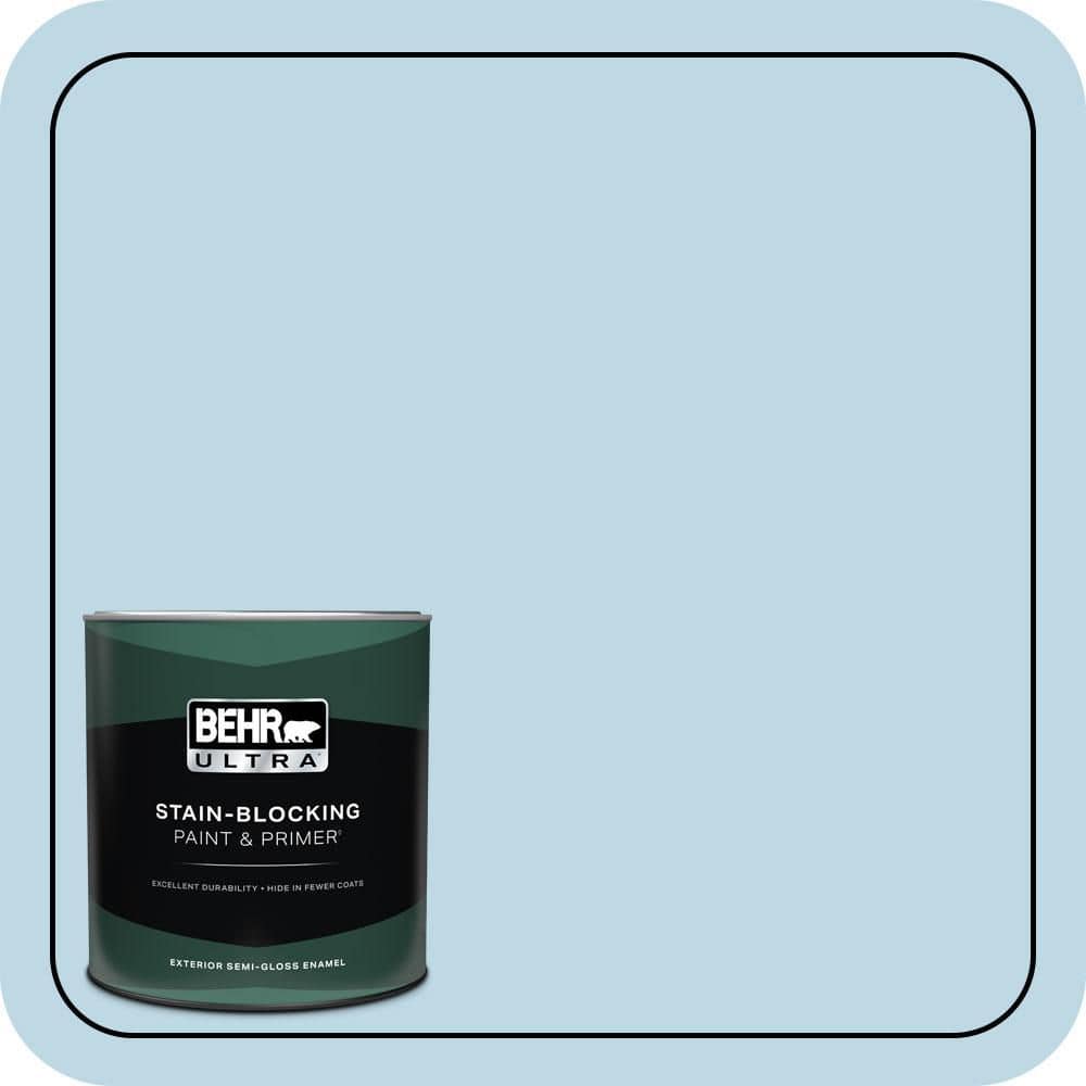 BEHR ULTRA 1 qt. #M500-1 Tinted Ice Semi-Gloss Enamel Exterior Paint & Primer