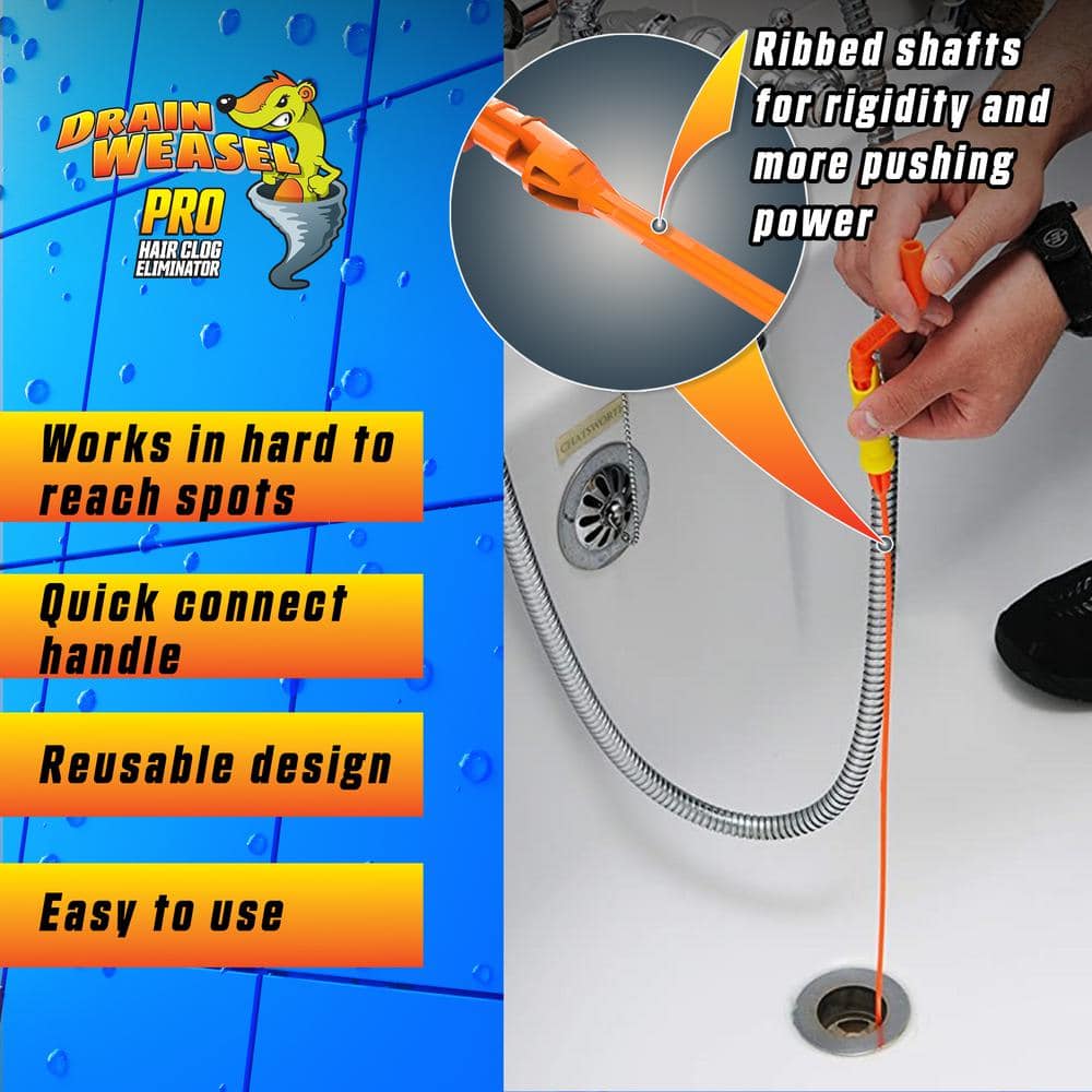 FlexiSnake Drain Weasel Pro Starter Kit for Drain Cleaning (11-Pack) (2)