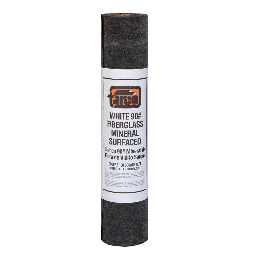 Unbranded 3 ft. x 36 ft. 100 sq. ft. Coverage White Fiberglass Mineral-Surfaced Cap Roll Roofing