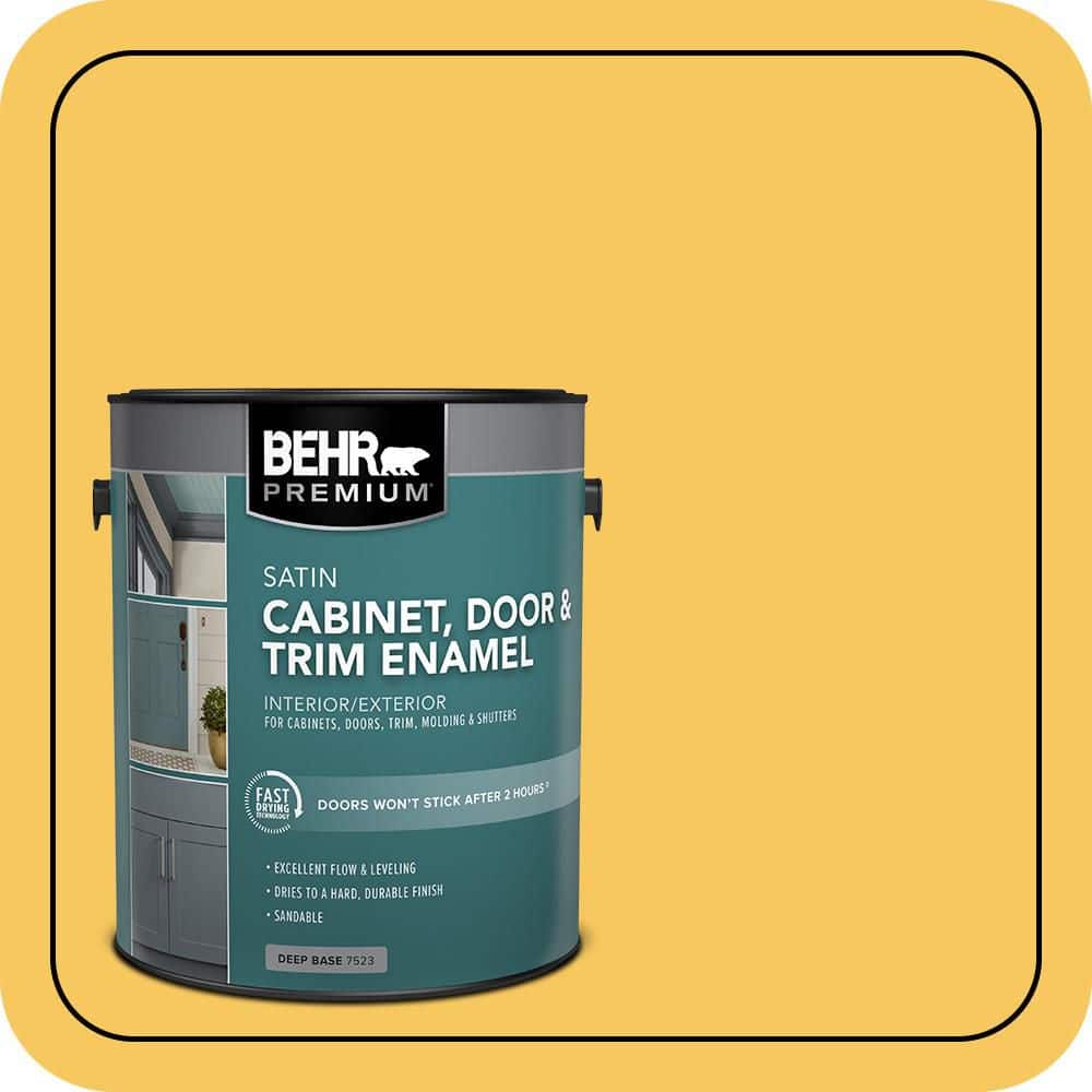 BEHR PREMIUM 1 gal. #P280-5 Little Sun Dress Satin Enamel Interior/Exterior Cabinet, Door & Trim Paint