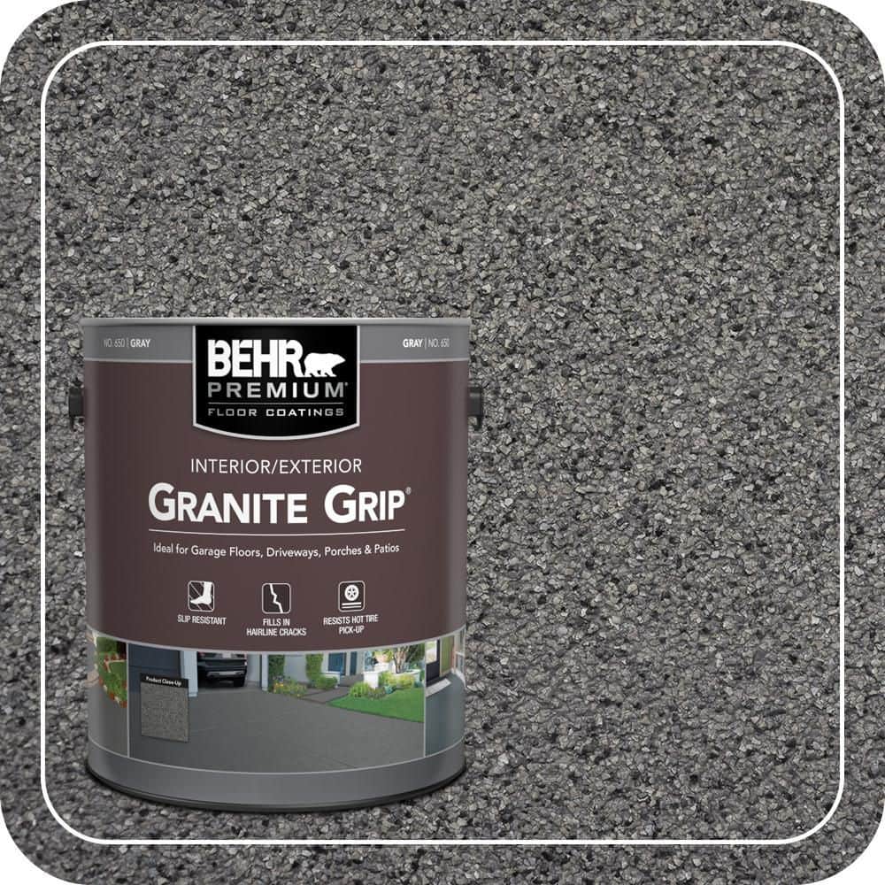 BEHR PREMIUM Gray Granite Grip Decorative Flat Interior/Exterior Concrete Floor Coating