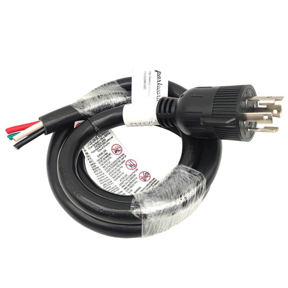 parkworld 6 ft. 10/4 30 Amp, Black 250-Volt Twist Lock NEMA L15-30 Replacement Power Cord (L15-30P to 3-Wire), UL Listed