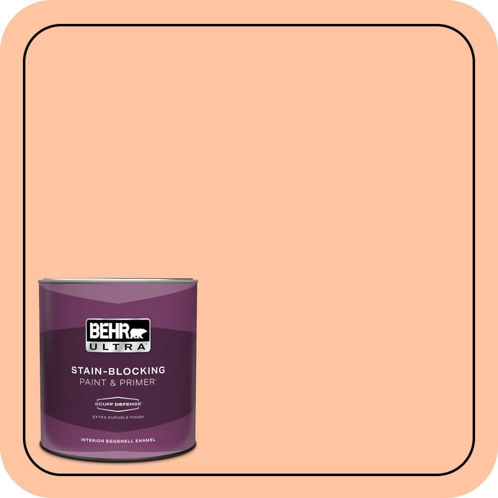 BEHR ULTRA 1 qt. #P200-3 Tomorrows Coral Extra Durable Eggshell Enamel Interior Paint & Primer