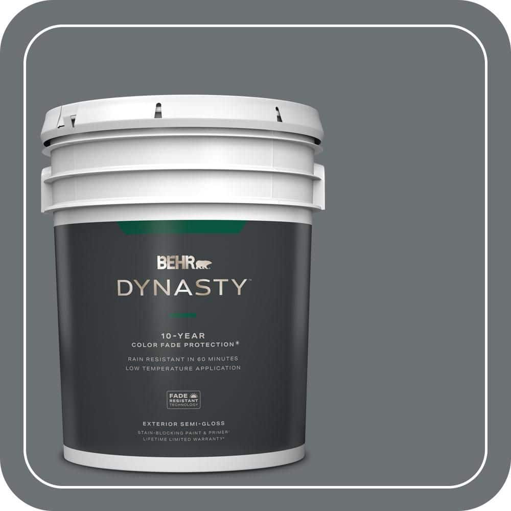 BEHR DYNASTY 5 gal. #PPU18-03 Antique Tin Semi-Gloss Exterior Stain-Blocking Paint & Primer