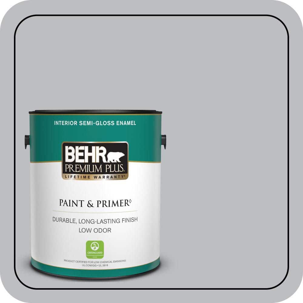 BEHR PREMIUM PLUS 1 gal. #N530-3 High Speed Access Semi-Gloss Enamel Low Odor Interior Paint & Primer