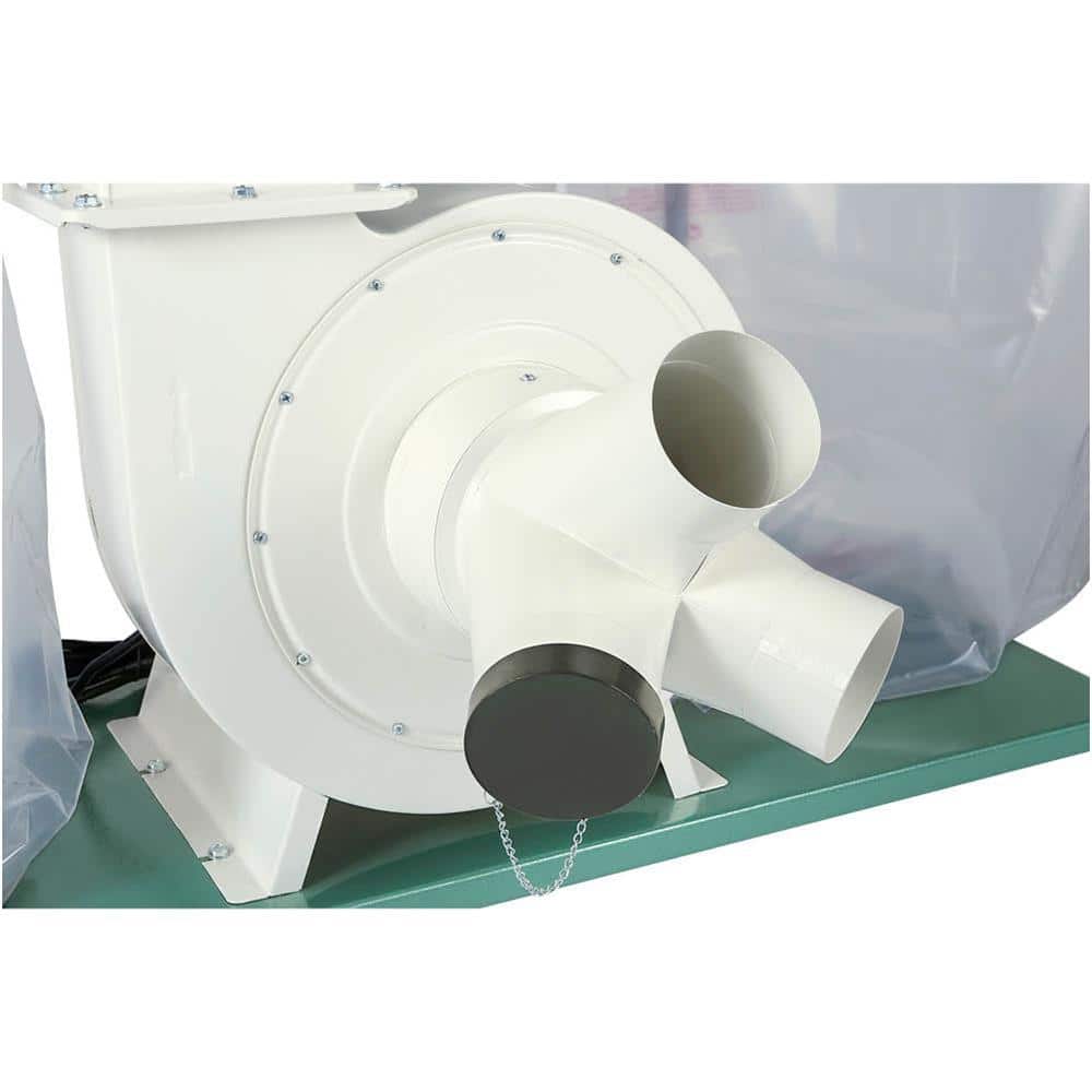 Grizzly Industrial 3 HP Double Canister Dust Collector w/ Aluminum Impeller (3)