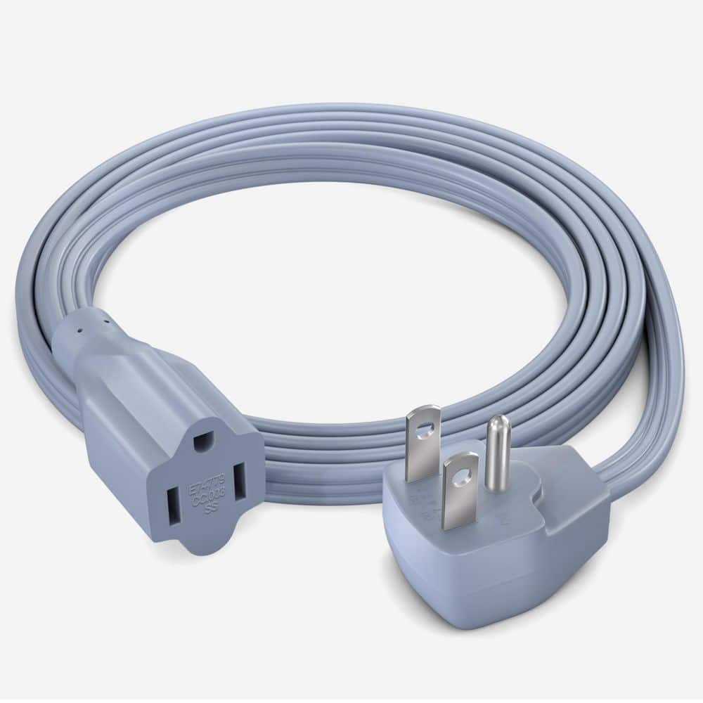 MAXIMM 4 ft. 14 / 3 Medium / Heavy Duty Indoor Extension Cord Flat Plug Flat Wire 15 Amp Gray (1)