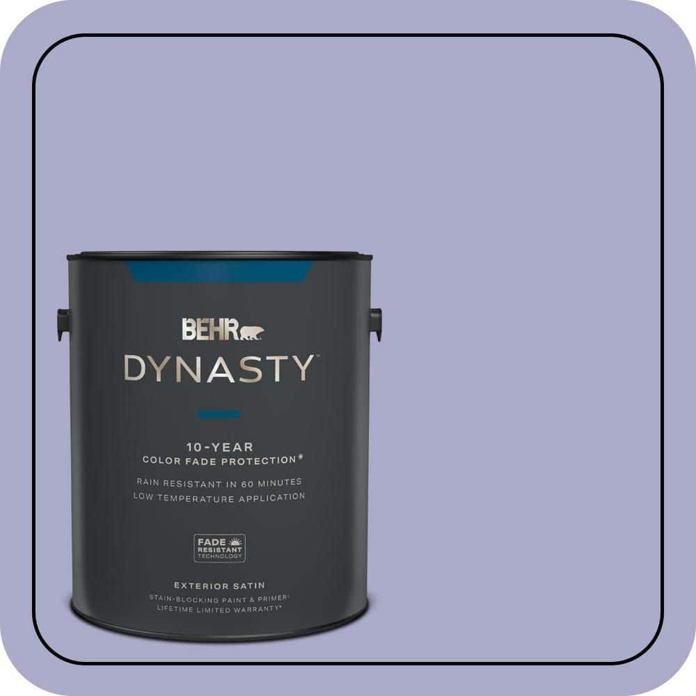 BEHR DYNASTY 1 gal. #M550-4 Wisteria Blue Satin Enamel Exterior Stain-Blocking Paint & Primer