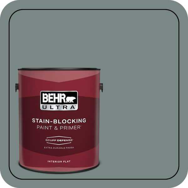 BEHR ULTRA 1 gal. #PPU12-16 Juniper Ash Extra Durable Flat Interior Paint & Primer (2)